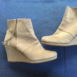 TOMS Women's Desert Wedge High Ankle Boots - Taupe